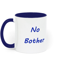 No Bother Coffee Mug - Red and White