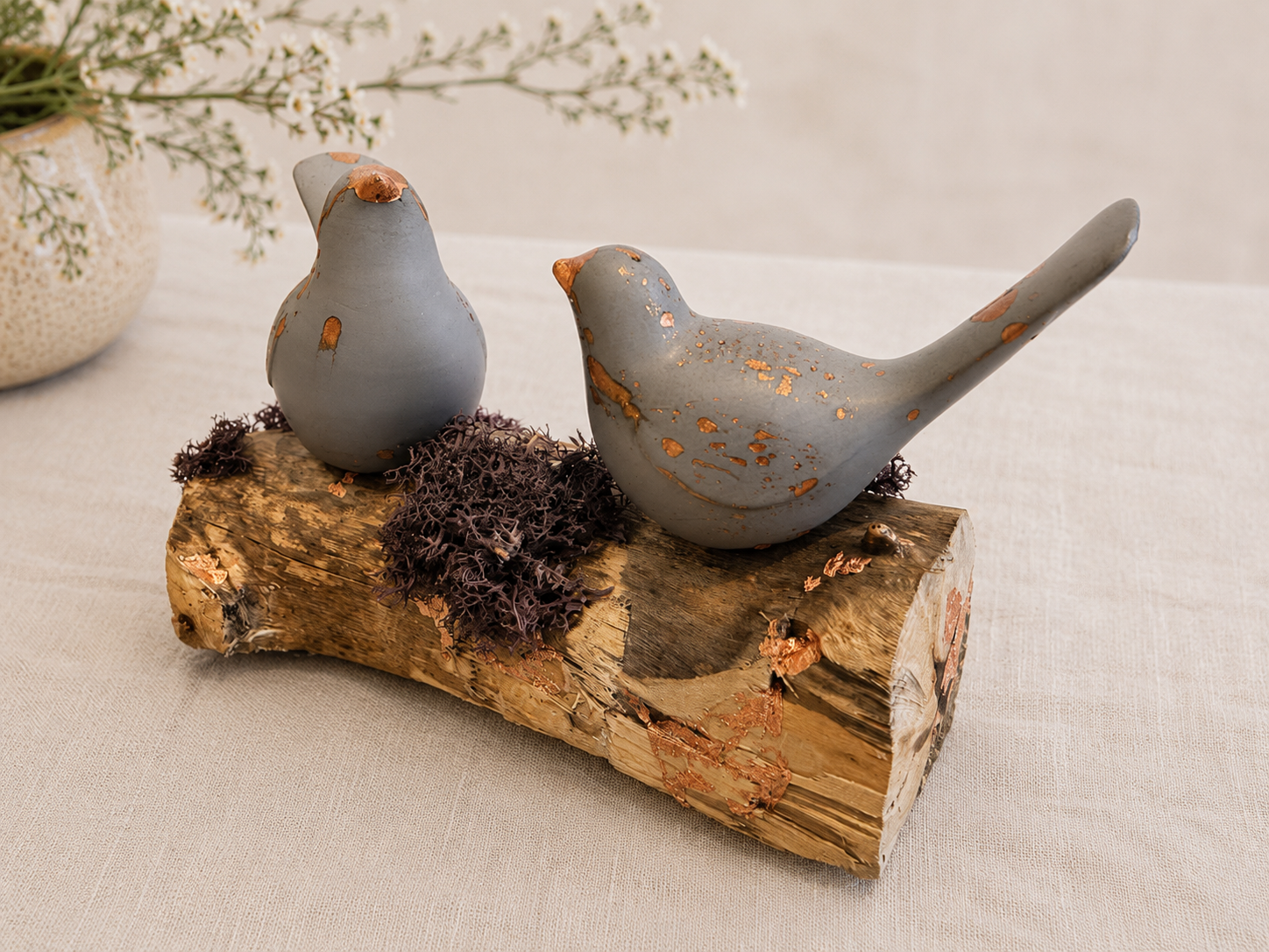 Bird Sculpture, Copper-Leafed Jesmonite on Driftwood, One of a Kind — Dew & Heather Bird Sculpture, Copper-Leafed Jesmonite on Driftwood, One of a Kind — Dew & Heather