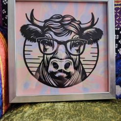 Cow in Glasses Papercutting