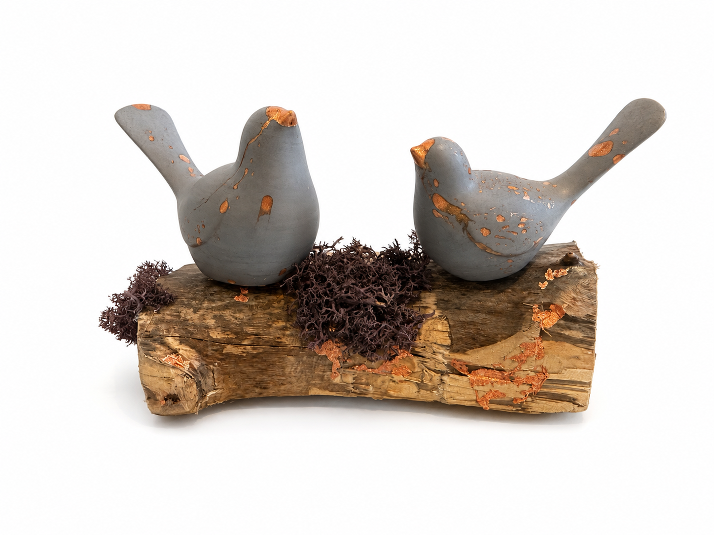 Bird Sculpture, Copper-Leafed Jesmonite on Driftwood, One of a Kind — Dew & Heather Bird Sculpture, Copper-Leafed Jesmonite on Driftwood, One of a Kind — Dew & Heather