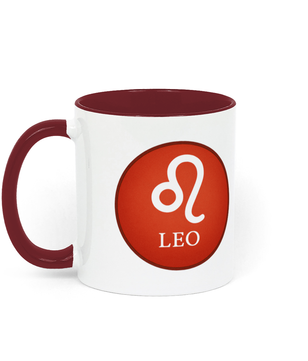 Leo, Astrology Coffee Mug - Red and White Leo, Astrology Coffee Mug - Red and White