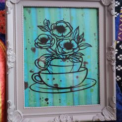 Flowers in a Teacup Papercutting