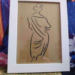 Gold Lady Papercutting