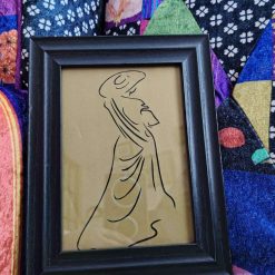 Gold Lady Papercutting
