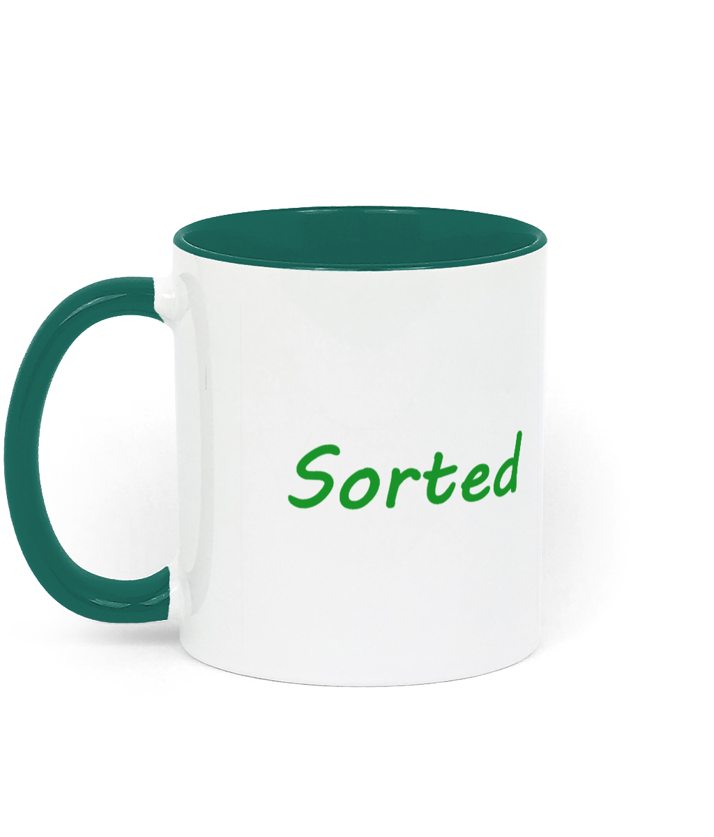 Sorted Coffee Mug - Green and White Sorted Coffee Mug - Green and White