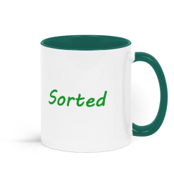 Sorted Coffee Mug - Green and White 1 Sorted Coffee Mug - Green and White 1