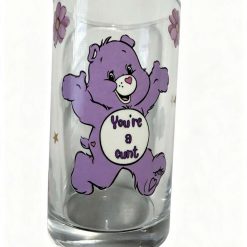 Swear bear with flowers 200ml glass