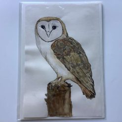 Owl watercolour, hand painted