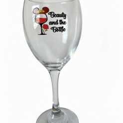 Beauty and the Bottle wine glass