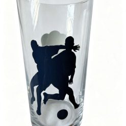 Super dad football pint glass