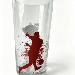 Super Dad football pint glass
