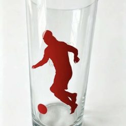 Super dad football pint glass