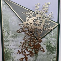 Handmade folded down corner Greetings Card