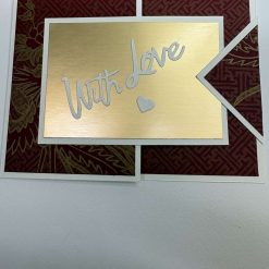 Handmade curtain fold Christmas Card