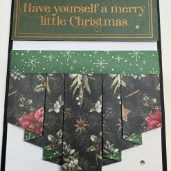 Handmade curtain fold Christmas Card
