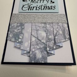 Handmade curtain fold Christmas Card