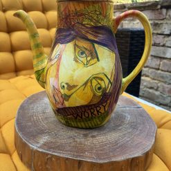 Hand-painted Worry Teapot: Anxiety Art