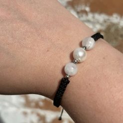 Pearl & Moonstone Macrame Bracelet