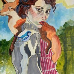 Woman with a Fox and Bird