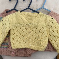 Baby yellow cotton cardigan