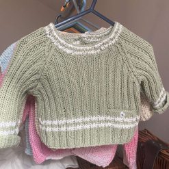 Rib stitch baby jumper