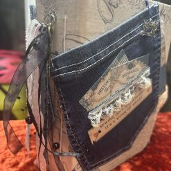 Handmade junk journal - sewing/denim themed