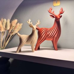 3D Printed Deer Figurine Set of 2