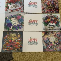 Birthday Cards decorated with Diamond Art 1 Birthday Cards decorated with Diamond Art 1