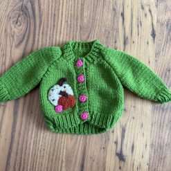 Hand knitted baby cardigan