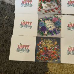 Birthday Cards decorated with Diamond Art 2 Birthday Cards decorated with Diamond Art 2