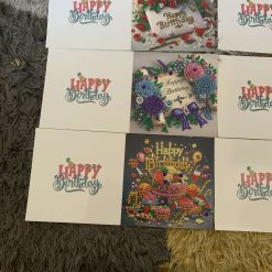Birthday Cards decorated with Diamond Art 3 Birthday Cards decorated with Diamond Art 3