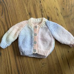 Hand knitted baby cardigan