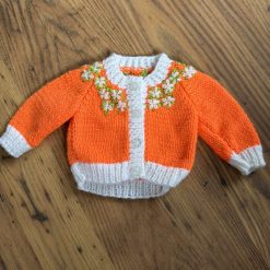 Hand knitted baby cardigan
