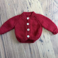 Hand knitted baby cardigan