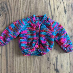 Hand knitted baby cardigan
