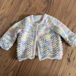 Hand knitted baby cardigan