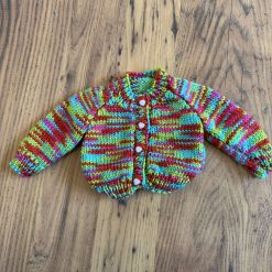 Hand knitted baby cardigan