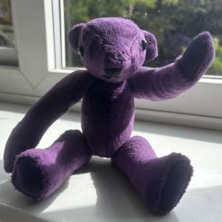 Handmade Jointed Little Ted in Velvet Fabric