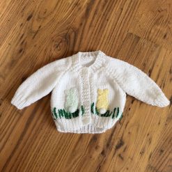 Hand knitted baby cardigan
