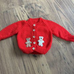 Hand knitted baby cardigan