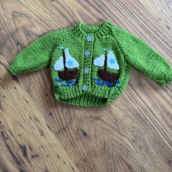 Hand knitted baby cardigan