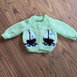 Hand knitted baby cardigan