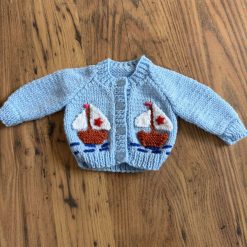 Hand knitted baby cardigan