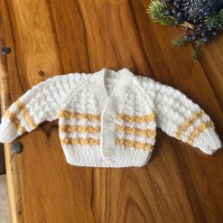 Hand knitted baby cardigan