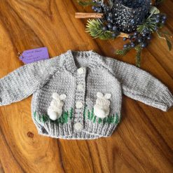 Hand knitted baby cardigan