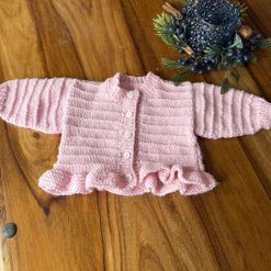 Hand knitted baby cardigan
