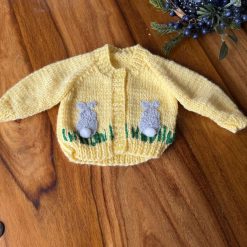 Hand knitted baby cardigan