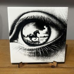 laser engraved ceramic tile