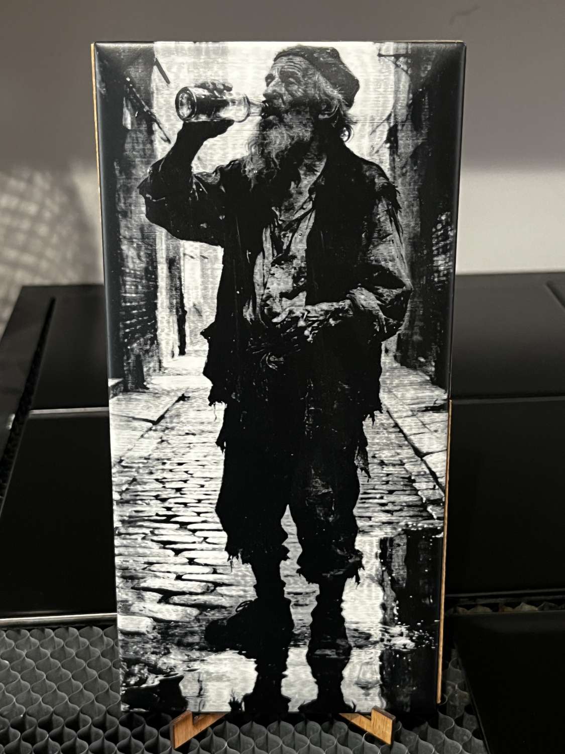 Laser engraved 4x8 inch ceramic tile Laser engraved 4x8 inch ceramic tile