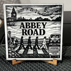 Ceramic tile engraved Abbey Road